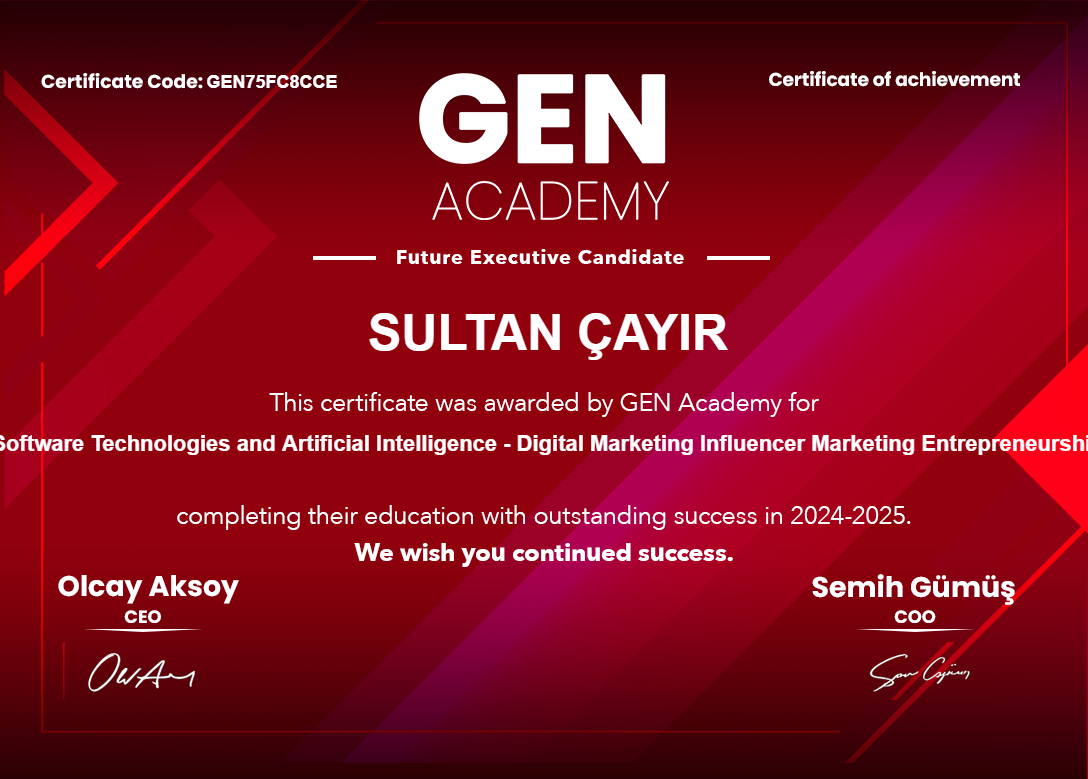 Sultan Çayır - Computer Programmer | LinkedIn